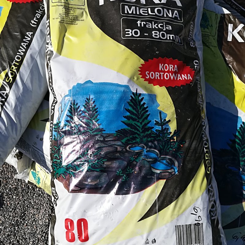 Dekoračná kôra 80L, frakcia: 30-80 mm